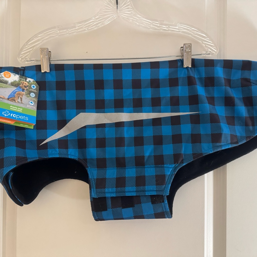 RCPets Blue and Black Checkered Dog Jacket